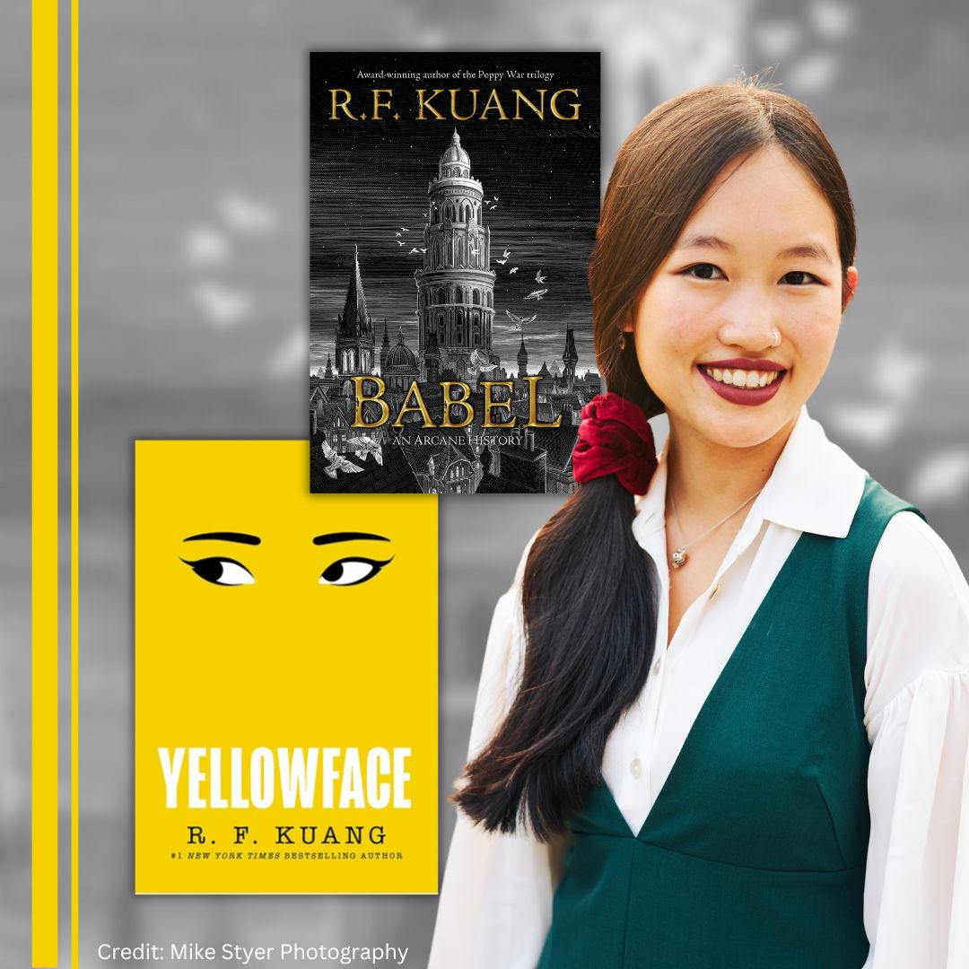 Next up in online #AuthorTalks: Join @kuangrf as she chats about her bestselling novel, 'Yellowface,' on May 21, at 4 pm. #Yellowface grapples with questions of diversity, racism, and cultural appropriation, and the terrifying alienation of social media. washoelibrary.org/authortalks