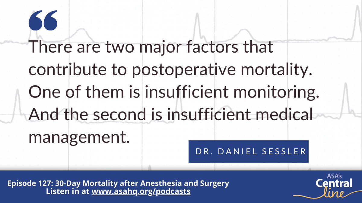 Don’t miss listening to this episode with Dr. Daniel Sessler covering: 
◼️Ways to reduce postoperative mortality  
◼️How anesthesiologists’ have the right expertise to reduce this issue
🎙️ow.ly/oIa750RyzYj
