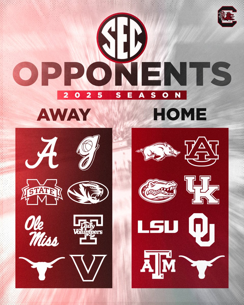 Our 2024-25 home-away @SEC opponents are in! gamecocksonline.com/news/2024/05/1…