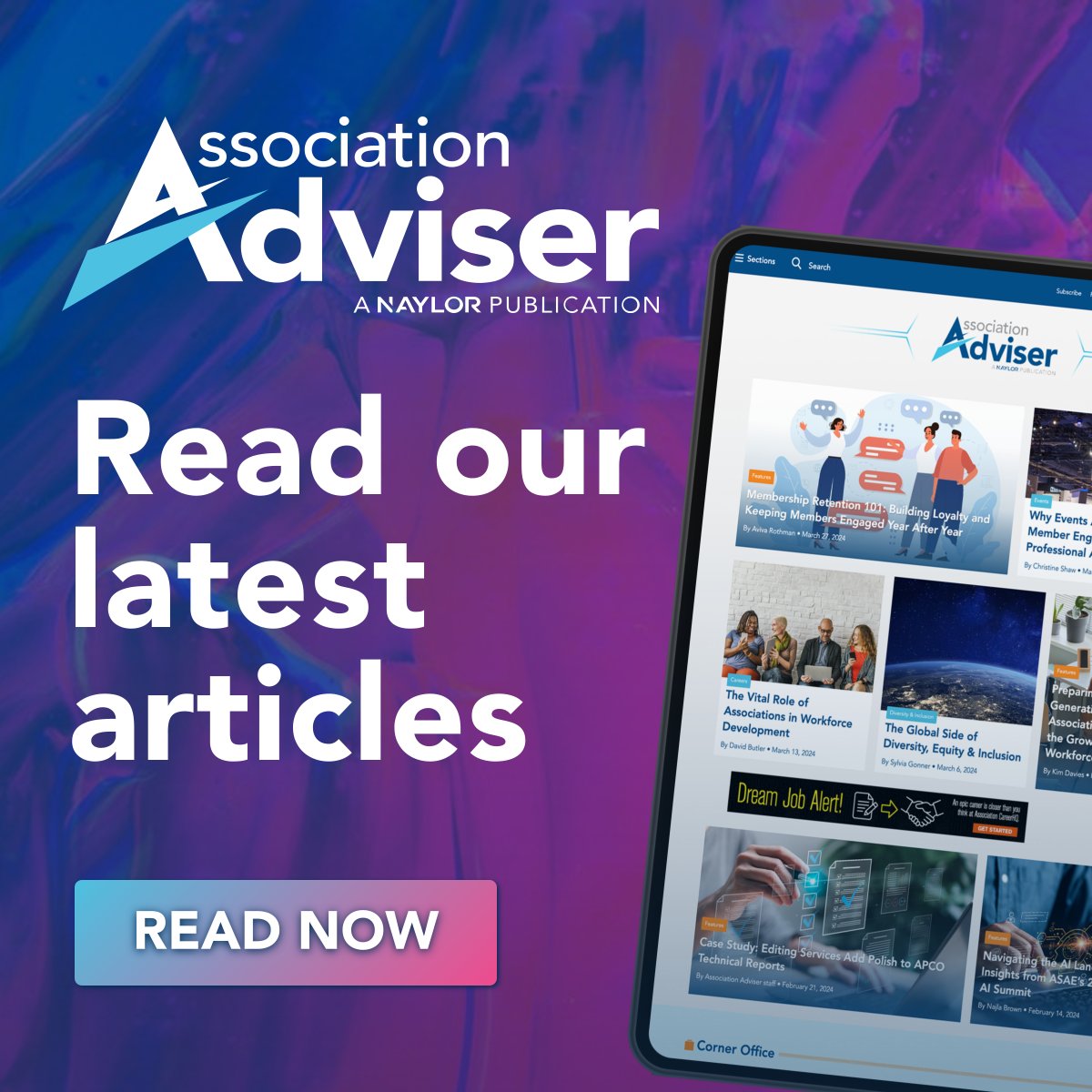 📚 Looking for insightful reads to fuel your journey as an association professional? Look no further! Our articles cover everything from leadership strategies to industry trends on Association Adviser: ow.ly/Sigq50RAjHs