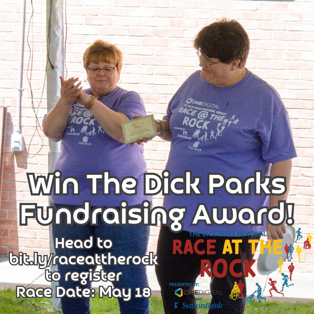 Are you vying for The Dick Parks Fundraising Award?

We can't wait to see if someone can unseat last years victors!

Registration is still up! flatrockhomes.org/events/race-at…

#FlatRockHomes #RaceAtTheRock