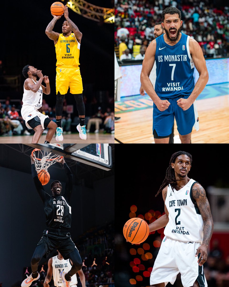 Meet the Elite Eight! 🌟 Here are the teams heading to the BAL Playoffs in Kigali, Rwanda 🇷🇼: 🔹 Al Ahly 🇪🇬 🔹 FUS Rabat 🇲🇦 🔹 Rivers Hoopers 🇳🇬 🔹 AS Douanes 🇸🇳 🔹 Petro de Luanda 🇦🇴 🔹 US Monastir 🇹🇳 🔹 Al Ahly Ly 🇱🇾 🔹 Cape Town Tigers 🇿🇦 The battle for the #BAL4 title