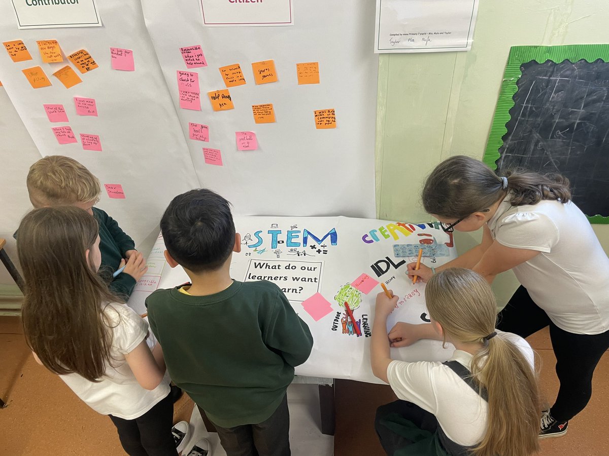 Mrs McLaughlin has led workshops with pupils from Primary 5 and 6 on curriculum rationale this week. The children were asked, ‘What do we want for the pupils of St Winning’s’ and ‘How will we achieve it?’@CassellsAngela #pupilvoice #article12 #curriculum #community #community