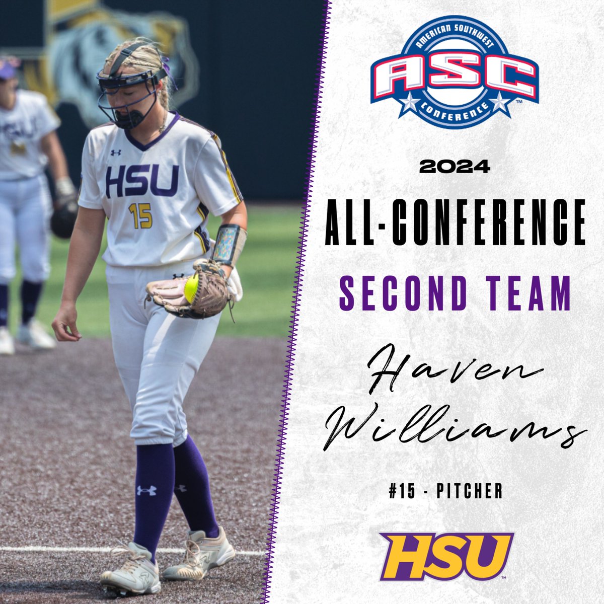 Congrats to Haven Williams for being named to ASC Second Team! 🤠