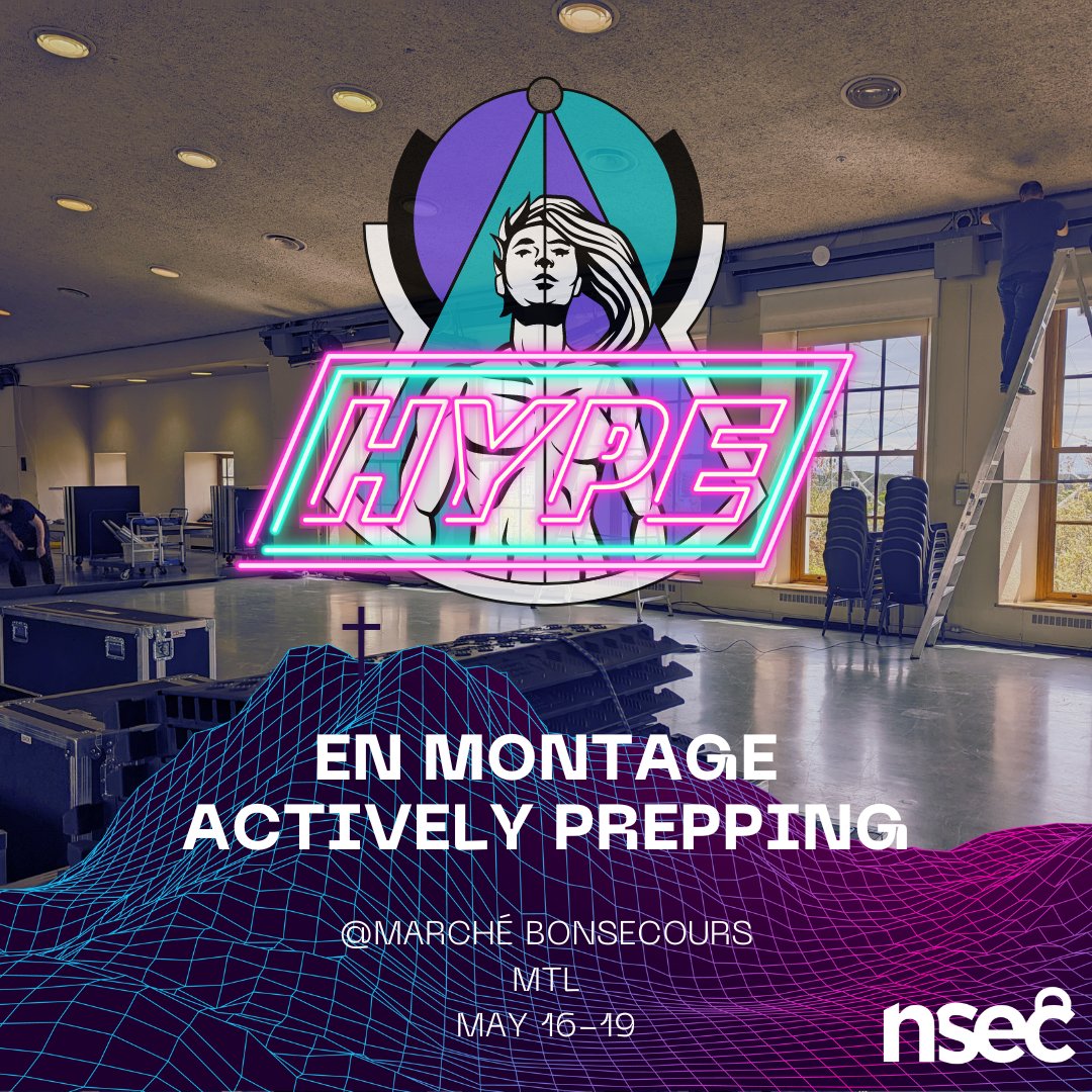 All our CTF tickets have been sold! This year will be our biggest event yet! 81 teams will fight (hack) for the grand prize. 🥵
The complete schedule is now online: nsec.io/schedule/
We are VERY hype to see you this thursday at Marché Bonsecours! 🔥🔥