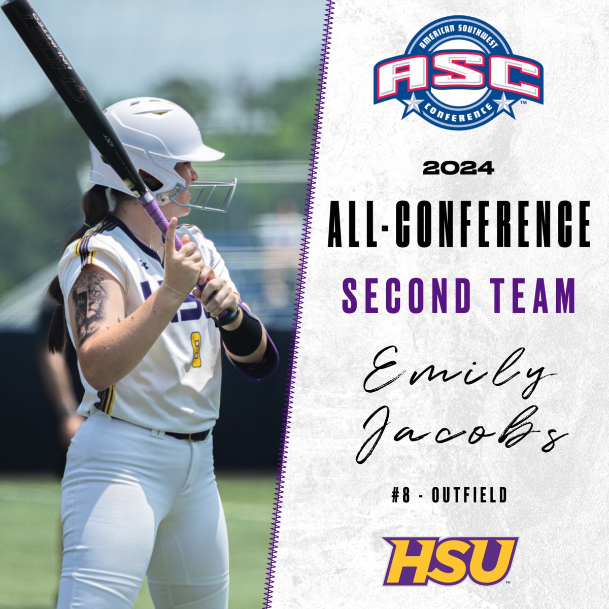Congrats to Emily Jacobs for being named to ASC Second Team! 🤠