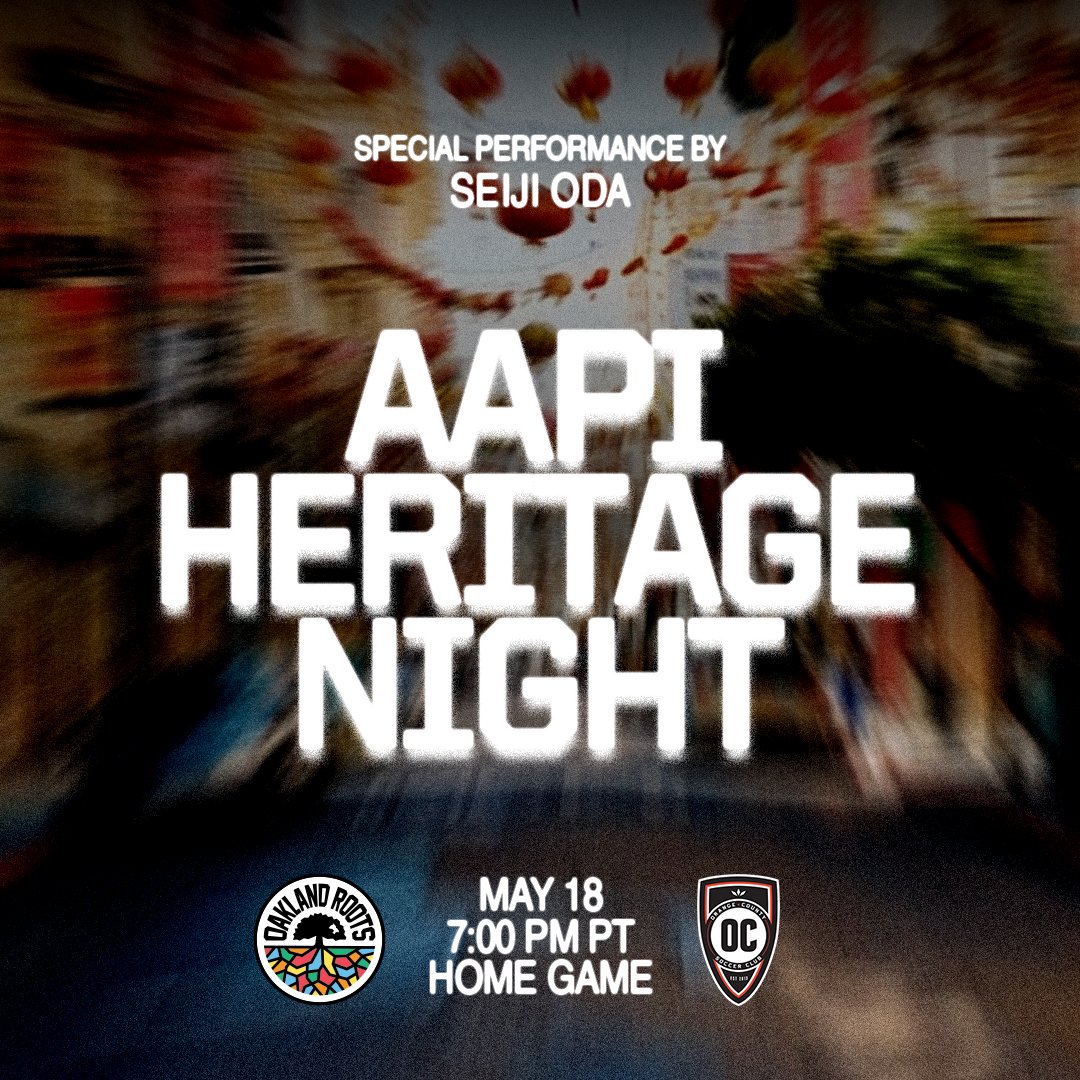 Home this Saturday, May 18th, for AAPI Heritage Night. Special performance by @seiji_oda. Buy Tickets: bit.ly/24oakvoc #KnowYourRoots