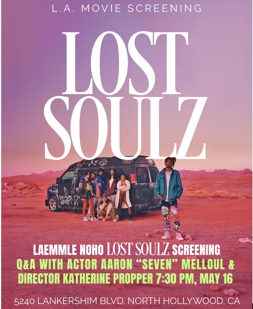 Calling all Angelenos! Writer-director Katherine Propper (MFA '20 @UTRTF @UTexasMoody) will screen her debut feature Lost Soulz (@KinoLorber) at Laemmle @noho7 Thurs., May 16 at 7:30 PM—there's a Q&A w/ her and one of the actors following the screening. laemmle.com/film/lost-soul…