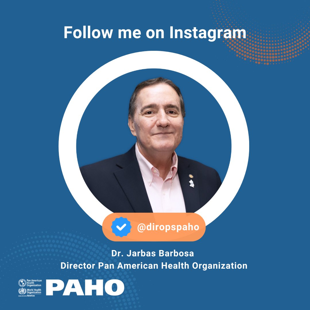 Our director, Doctor Jarbas Barbosa, is now on Instagram. We invite you to follow him at @DirOPSPAHO to view his content and for updates ➡️instagram.com/diropspaho/