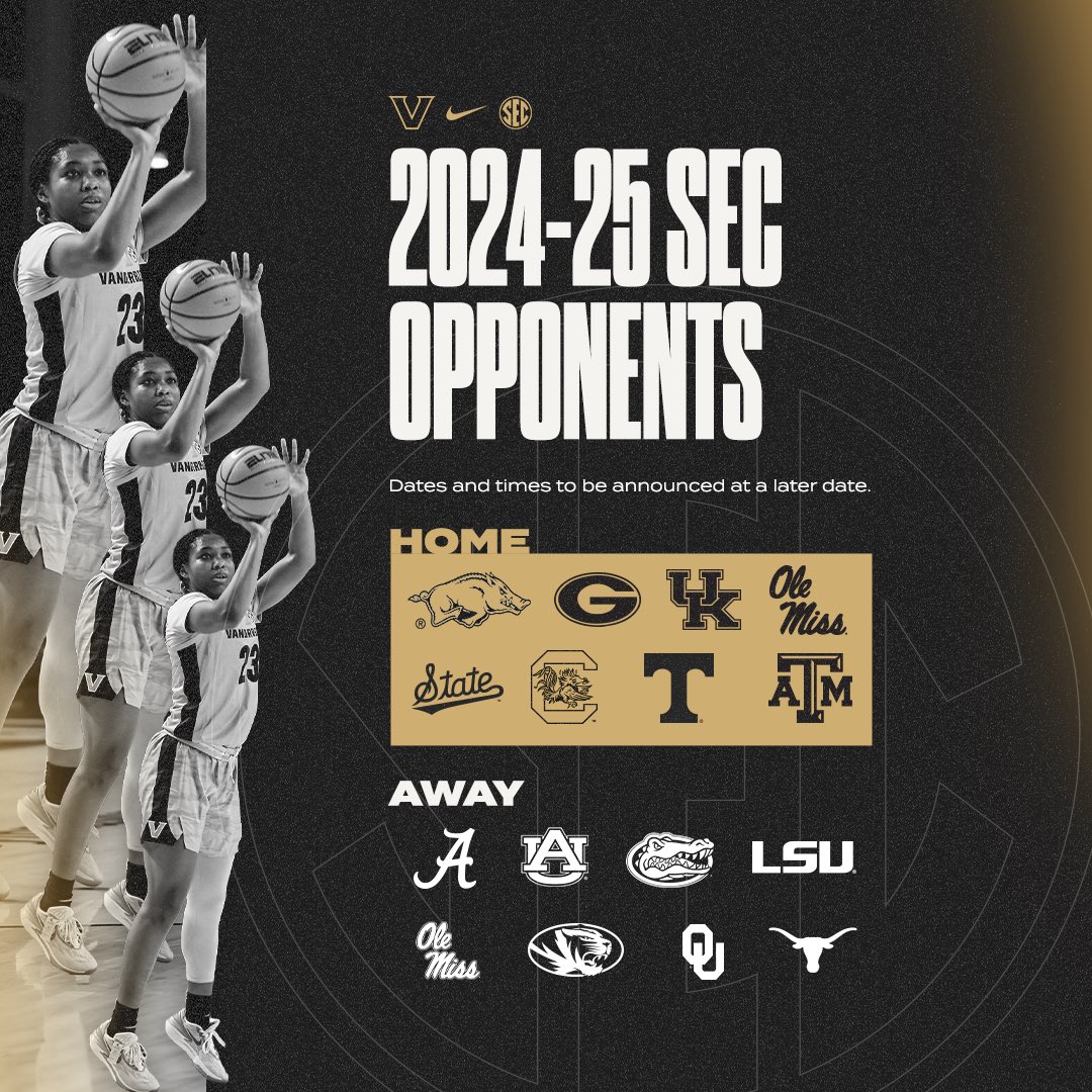 Our 2025 @SEC Opponents have been Revealed Season 🎟️ are on sale now at VUCommodores.com/wbb-ticketing ⚓️⬇️ #AnchorDown