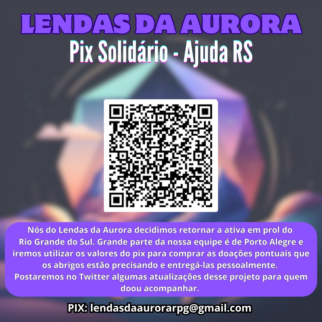 LendasDaAurora's tweet photo. Juntamos nossas forças e queremos usar a plataforma pro bem! Estamos reunindo pix p/ doações presenciais aos abrigos de POA. Contamos com vcs para ajudar as milhares de pessoas e animais atingidos pela catástrofe. Se não puderem doar, compartilhem! Qualquer ajuda é válida! Obg ❤ https://t.co/ZBSBo7cLPr