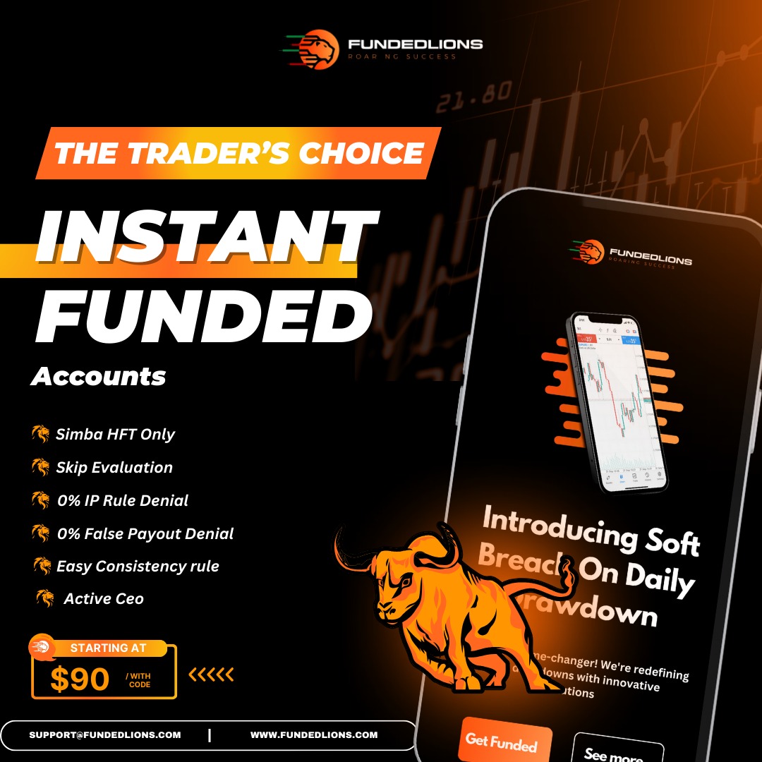 Only At @Fundedlions Tired Of Failing Evaluation? Simply take our instant Funded Account . Trade According to Simple/Easy Consistency rule . Get Paid On Time . Chose Simba HFT Direct Funded Account . Be Smart . Be Wise. 👑