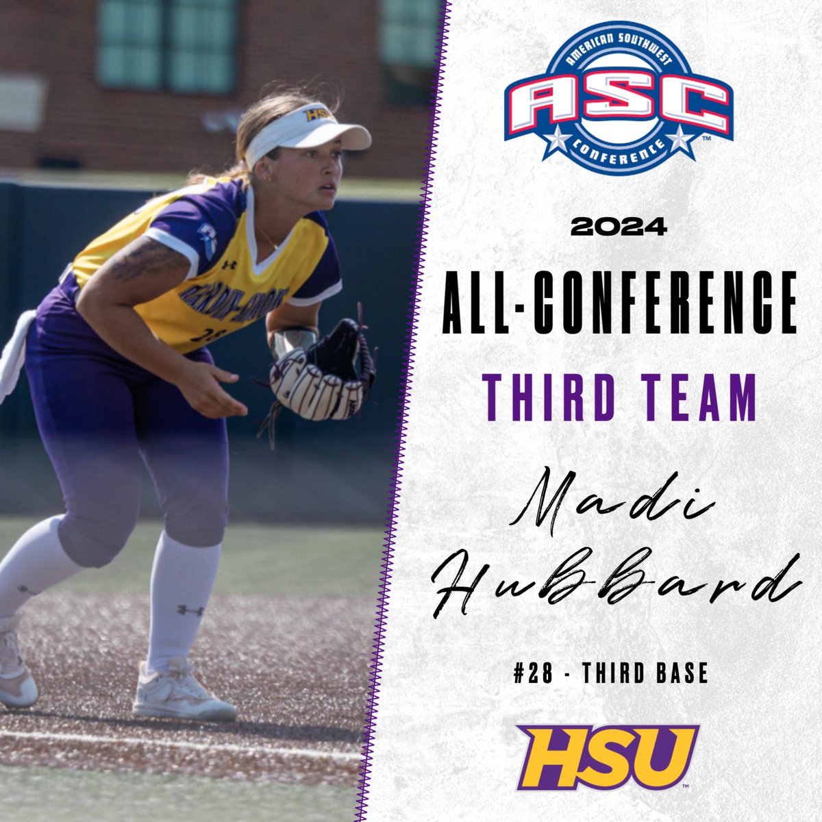 Congrats to Madi Hubbard for being named to ASC Third Team! 🤠