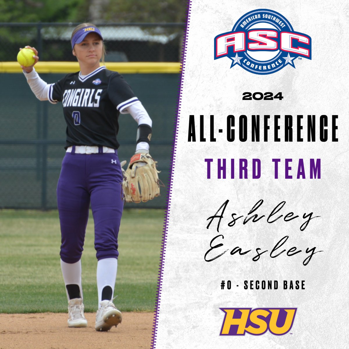 Congrats to Ashley Easley for being named to ASC Third Team! 🤠