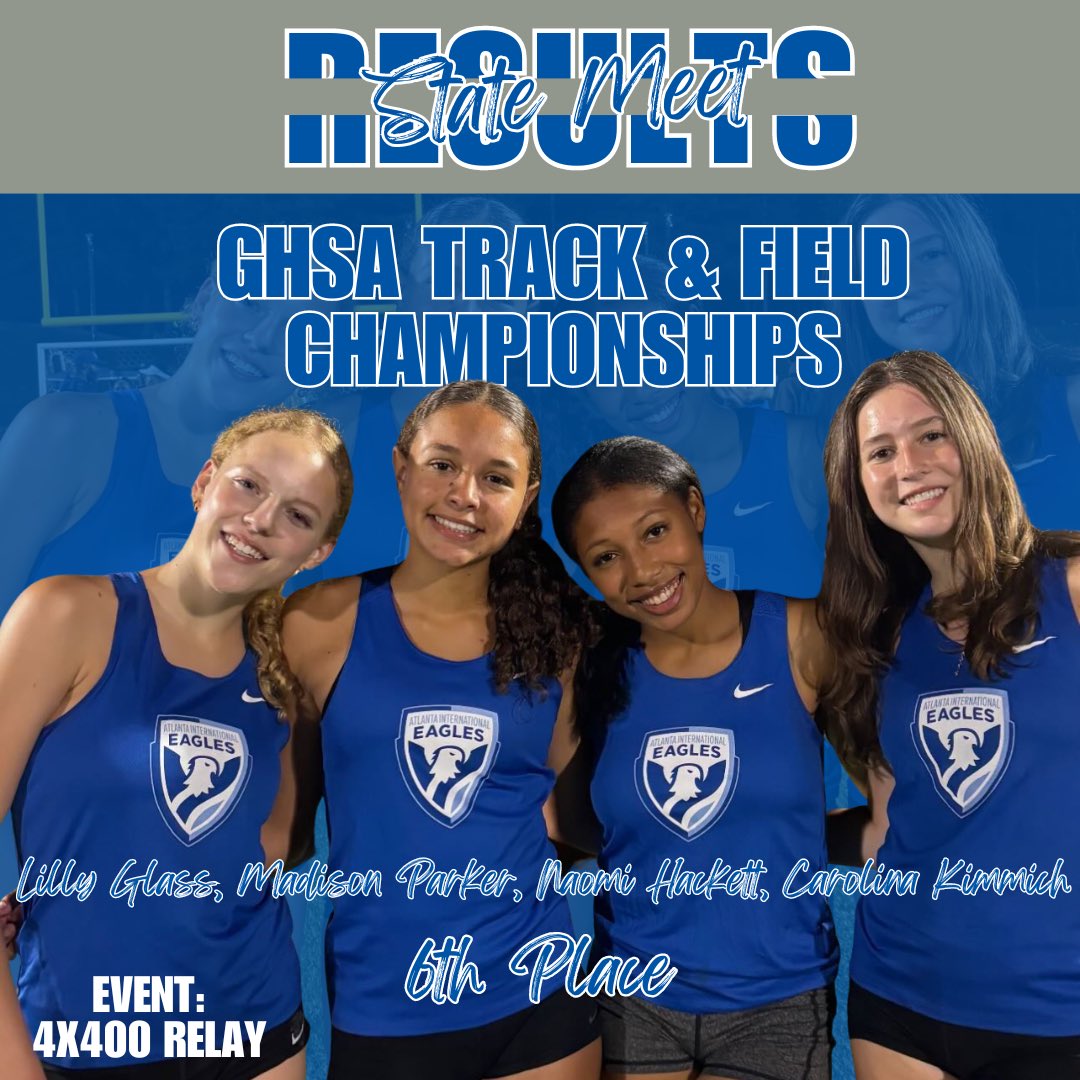 AIS Athletics (@aischooleagles) on Twitter photo Our <a href="/AIS_Eagles/">Atlanta International School</a> T&F Eagles, soared at the GHS Track & Field Championship! The team was lead by Naomi Hackett’s 🥈in the 300m Hurdles! Congratulations to all our of track athletes on a great performance to close out the season! #GoEagles Our <a href="/AIS_Eagles/">Atlanta International School</a> T&F Eagles, soared at the GHS Track & Field Championship! The team was lead by Naomi Hackett’s 🥈in the 300m Hurdles! Congratulations to all our of track athletes on a great performance to close out the season! #GoEagles