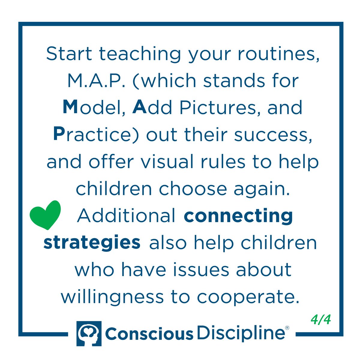 If you're interested learn more about how to M.A.P. out routines (which stands for Model, Add Pictures, and Practice), check out this free webinar by Certified Instructor Kim Jackson to learn more: consciousdiscipline.com/e-learning/web…