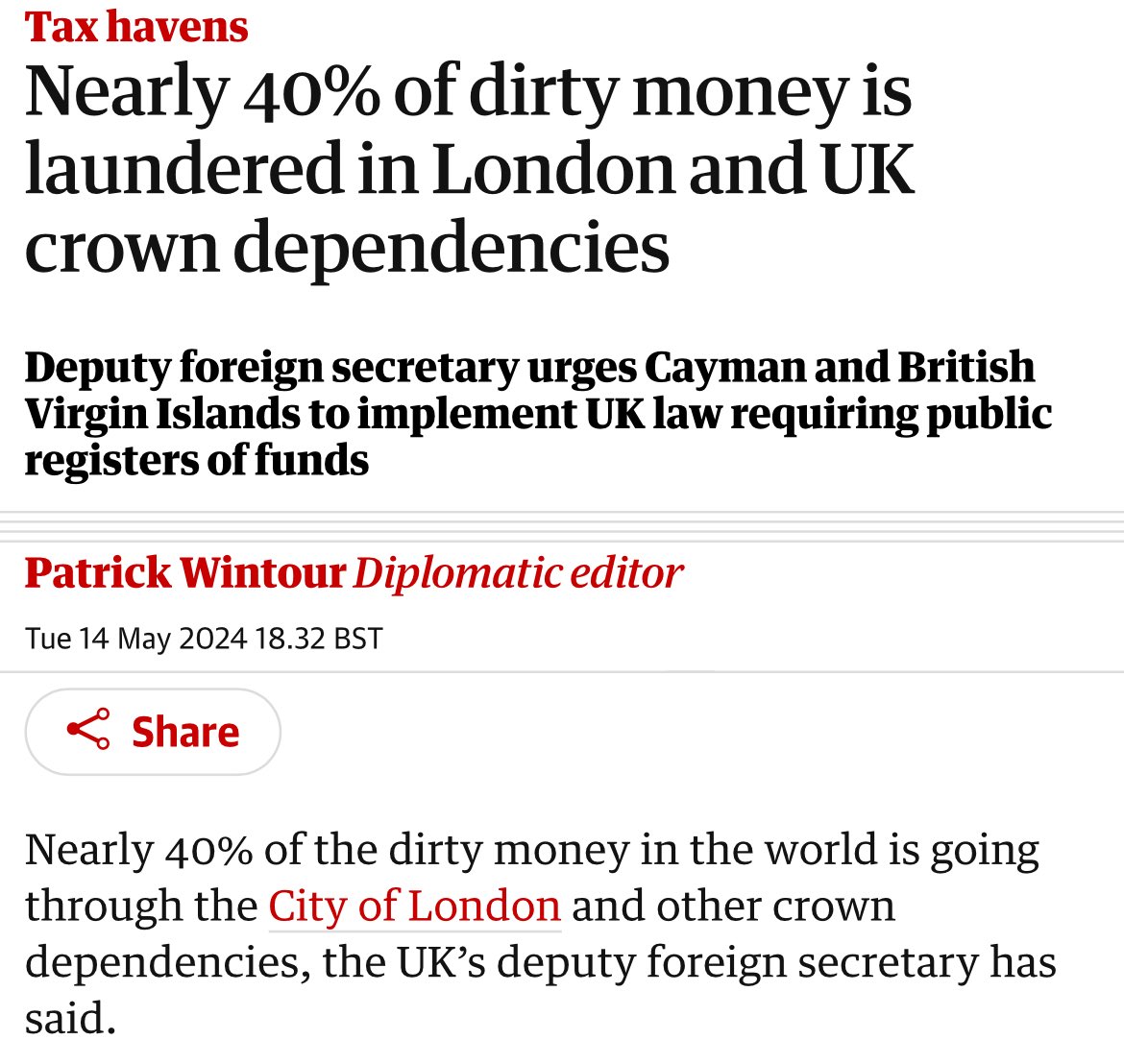 So proud! ❤️ 💪 Britain, take a bow. Nobody does money laundering like you. Don't let anyone tell you otherwise.