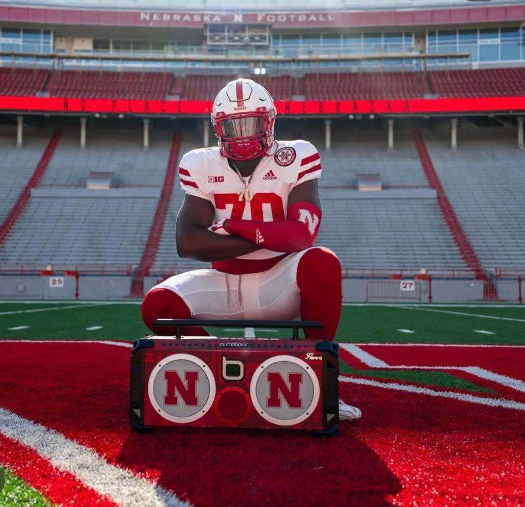 Pictures from 2025 Charlotte (N.C) Providence Day School five-star OT David Sanders Jr’s official visit to Nebraska No. 2 prospect and No. 1 OT in the country per Rivals