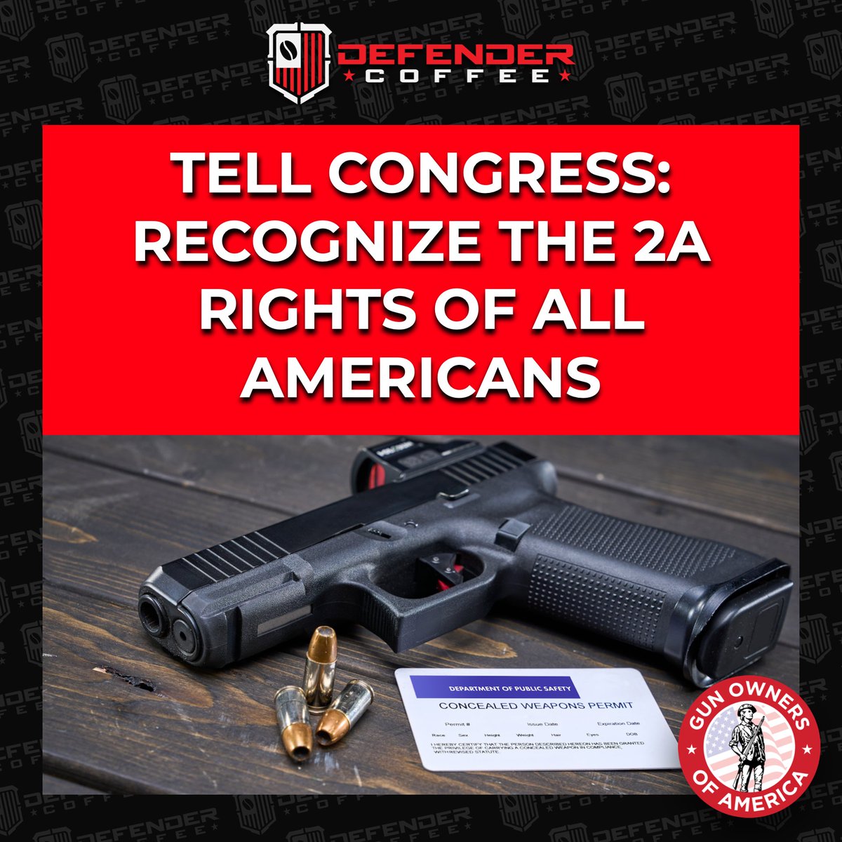 🚨[TAKE ACTION]🚨
🔗Link in bio

#defendercoffee #coffeeclub #coffeesubscription #2A #defendthe2nd #defendthesecond #2ndamendment #secondamendment #gunownersofamerica #secondamendmentfoundation #gunpolicy #gunowners #guns #firearms #1776 #molonlabe #gunrights #comeandtakeit…