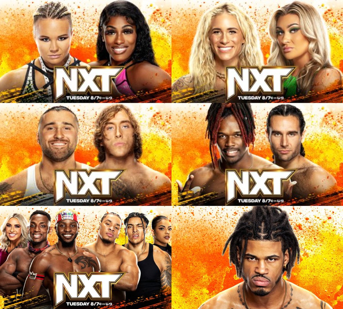 Esta noche, en #WWENXT: 🟡 Clasificatorio para el Ladder Match por el NXT Women's North American Championship: Ivy Nile vs. Lash Legend 🟡 Clasificatorio para el Ladder Match por el NXT Women's North American Championship: Sol Ruca vs. Izzy Dame 🟡 NXT Heritage Cup: Charlie