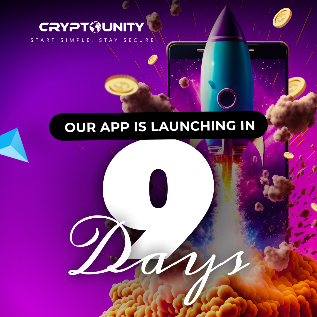 9 Days Left in Our Countdown! ⏳ NO MORE DOUBLE DIGITS - 9 DAYS REMAIN! Counting down the days with you is exciting, but are you also preparing yourself? We can’t wait to present our platform to over 80 countries worldwide!😎 🔗tinyurl.com/JoinCryptoUnity Mark your calendars! 🚀