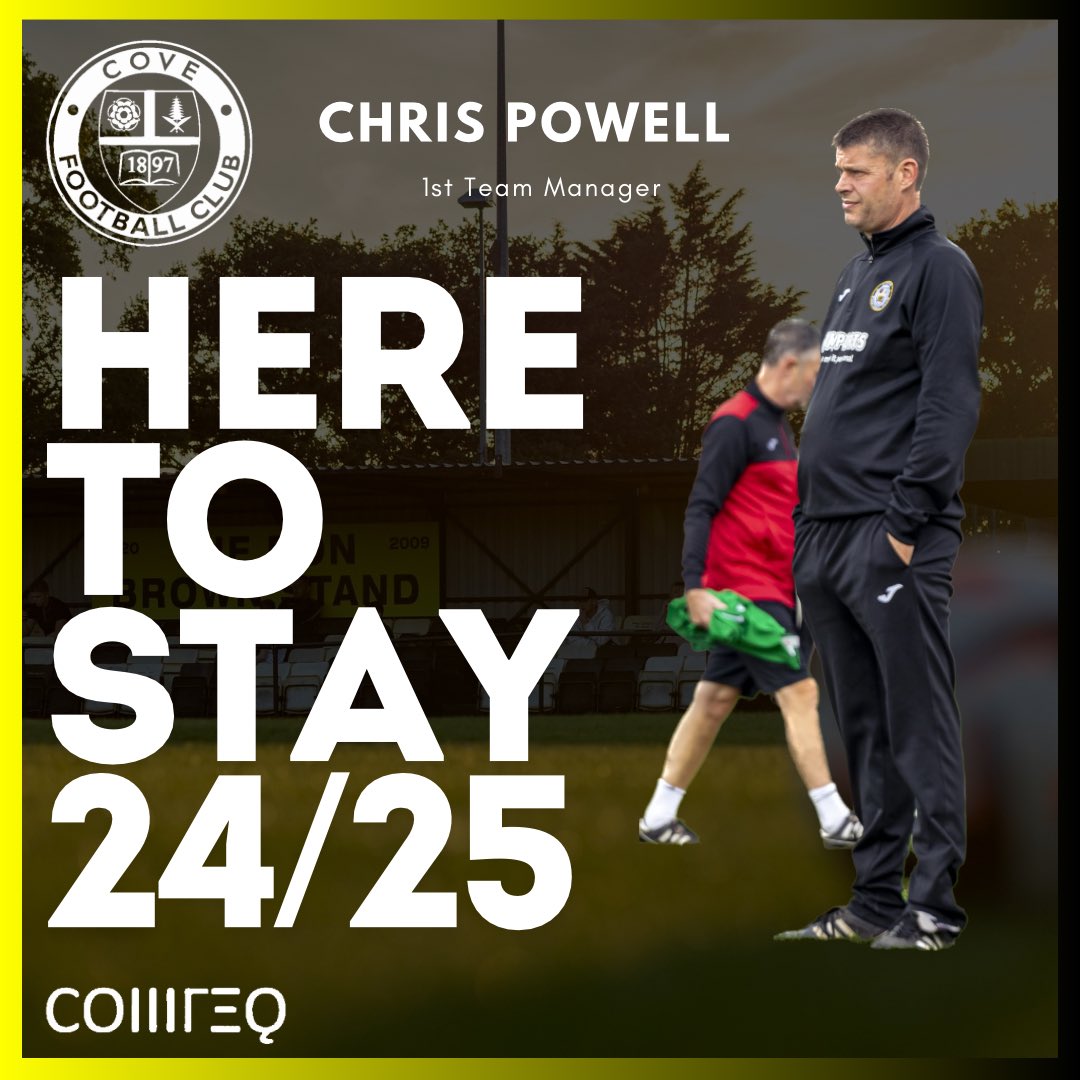 𝗛𝗘𝗥𝗘 𝗧𝗢 𝗦𝗧𝗔𝗬 24/25 We can confirm Chris Powell will continue as 1st team manager for the upcoming 24/25 Season ✍️ Over 130 Games For The Wasps As First Team Manager📈 Highest League Finish in 10 Seasons (7) 📊 Longest Unbeaten Run in 11 Seasons (11)📊 #UPTHEWASPS