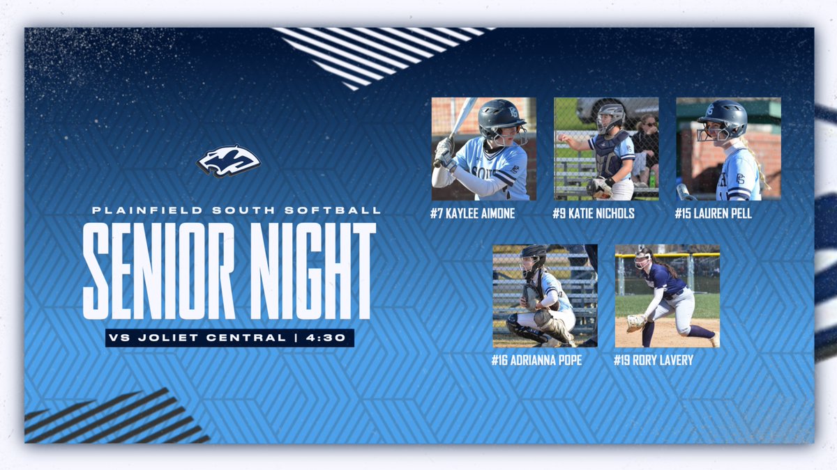 It's Senior Night at South! Come out to support your Seniors! 

⏰: 4:30 PM
📍: Plainfield South High School
🆚: Joliet Central
📈: web.gc.com/teams/mg1cgHZD…