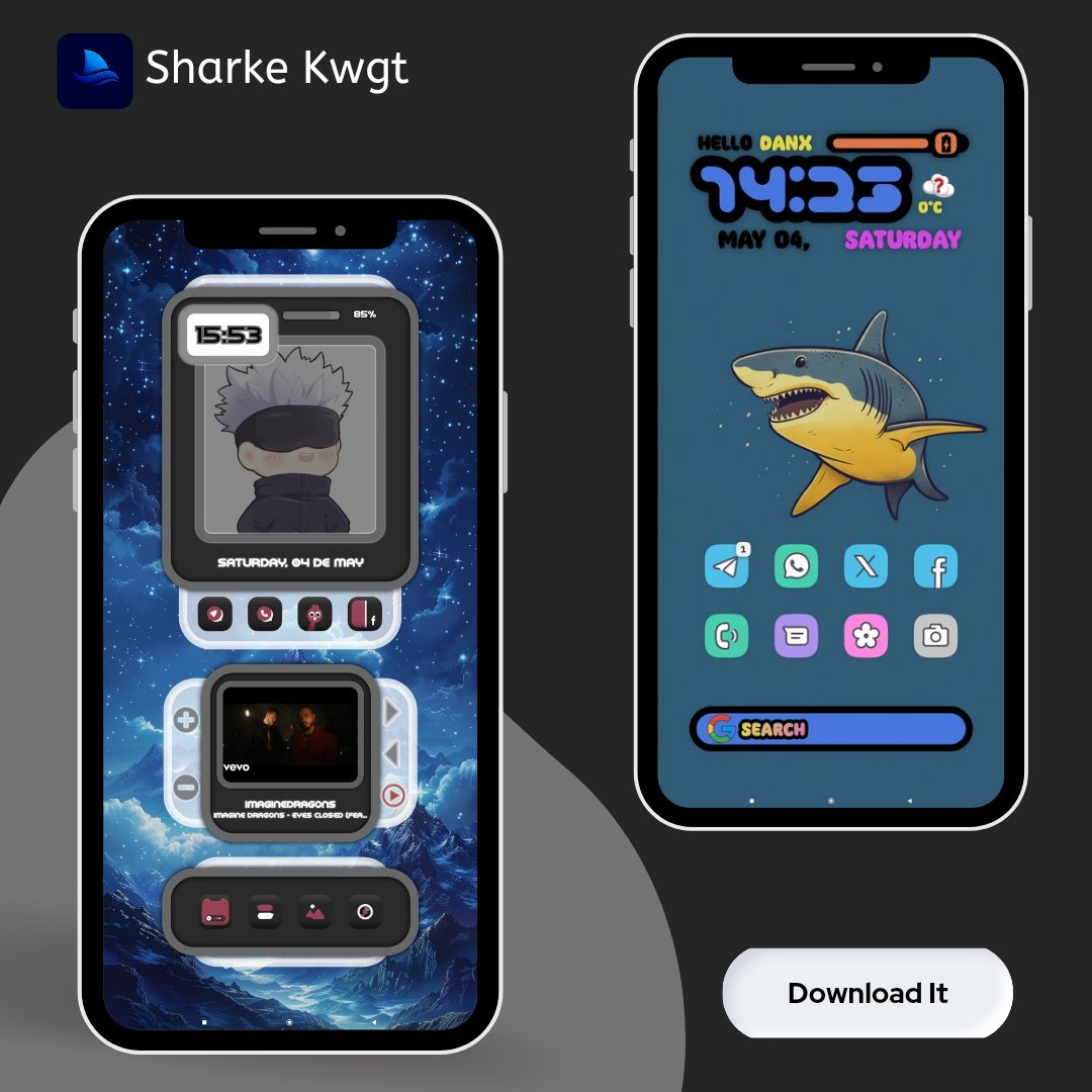 Exciting News 🎉

Shark kwgt is live on PlayStore🛒
bit.ly/shark_kwgt

You'll Get :
• Internal Relase with (40) widgets BY 
@MkFuego

• Amazing walls By 
@AndroidTools3

10 Promocodes Giveaway 🎁
Follow 
@DevApps_1 and @MkFuego
Retweet & Tag yr friends
Winner after 48h
