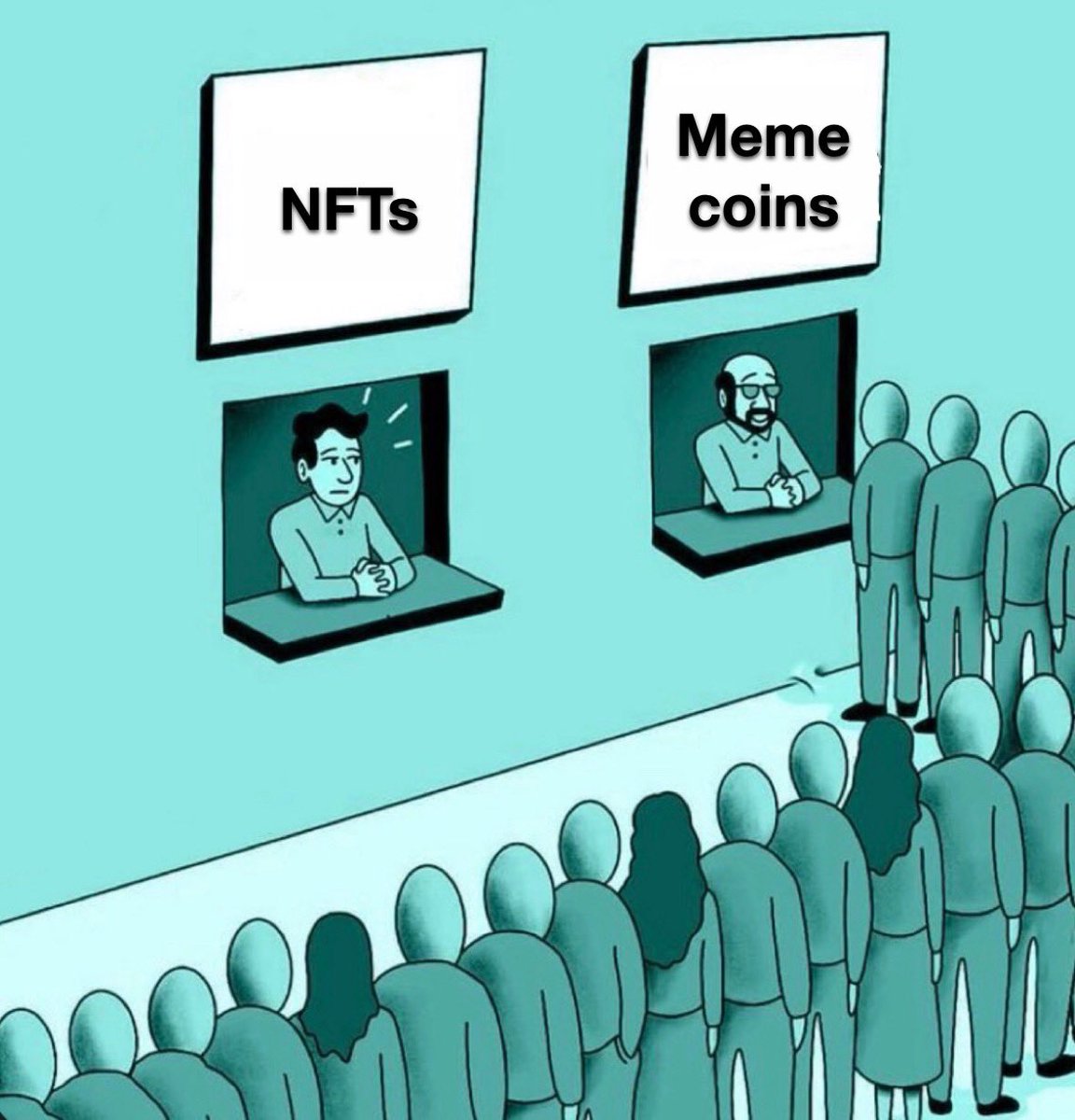 NFTs vs memecoins right now: