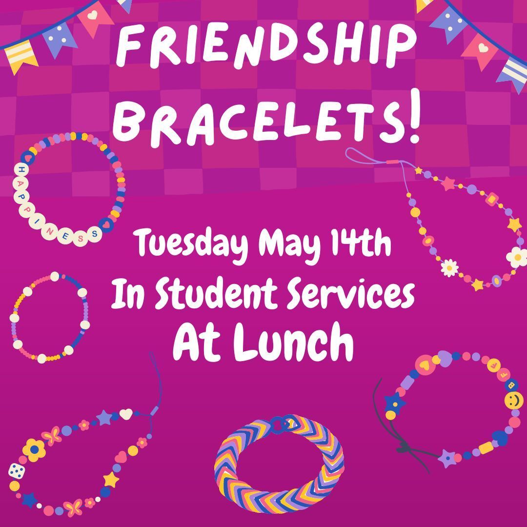 Come to Student Services today at lunch to make a button or friendship bracelet for a friend! Gift giving is an act of kindness that promotes feelings of belongingness and wellbeing. See you there! #wagnerwarriors #mm