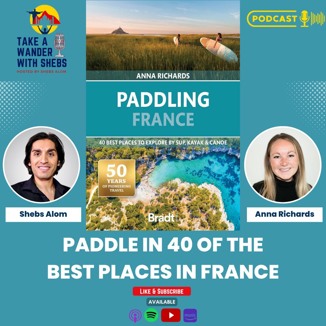 Thank you @ShebsAlom for talking to me about #PaddlingFrance, French life & imposter syndrome for Take a Wander with Shebs! Out on Monday. @TravWriters @BradtGuides