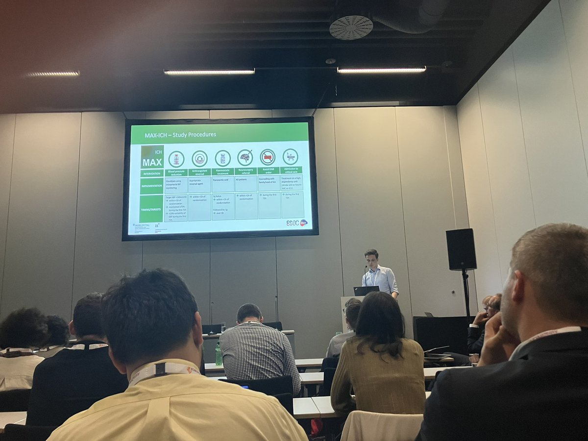 David Seiffge (@davidseiffge) on Twitter photo <a href="/bmsiepen/">Bernhard Siepen</a> from <a href="/StrokeBern/">Stroke Research Center Bern</a> presenting the MAX-ICH trial (supported by <a href="/HerzstiftungCH/">Schweizerische Herzstiftung</a> ) at the <a href="/ESOstroke/">European Stroke Org</a> ICH academy at #ESOC2024 in Basel - the next step for ICH treatment? <a href="/bmsiepen/">Bernhard Siepen</a> from <a href="/StrokeBern/">Stroke Research Center Bern</a> presenting the MAX-ICH trial (supported by <a href="/HerzstiftungCH/">Schweizerische Herzstiftung</a> ) at the <a href="/ESOstroke/">European Stroke Org</a> ICH academy at #ESOC2024 in Basel - the next step for ICH treatment?