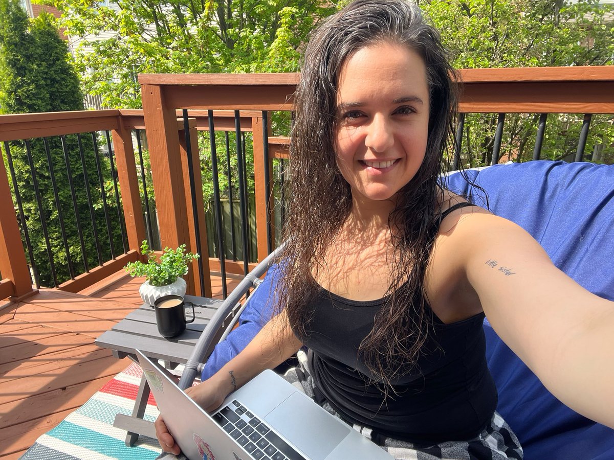 Outdoor office is open for business! Edits on The Tapas Approach to PBL by @SammonSTEAM and @TKtalksSTEAM officially begin today! #CodeBreaker ☀️