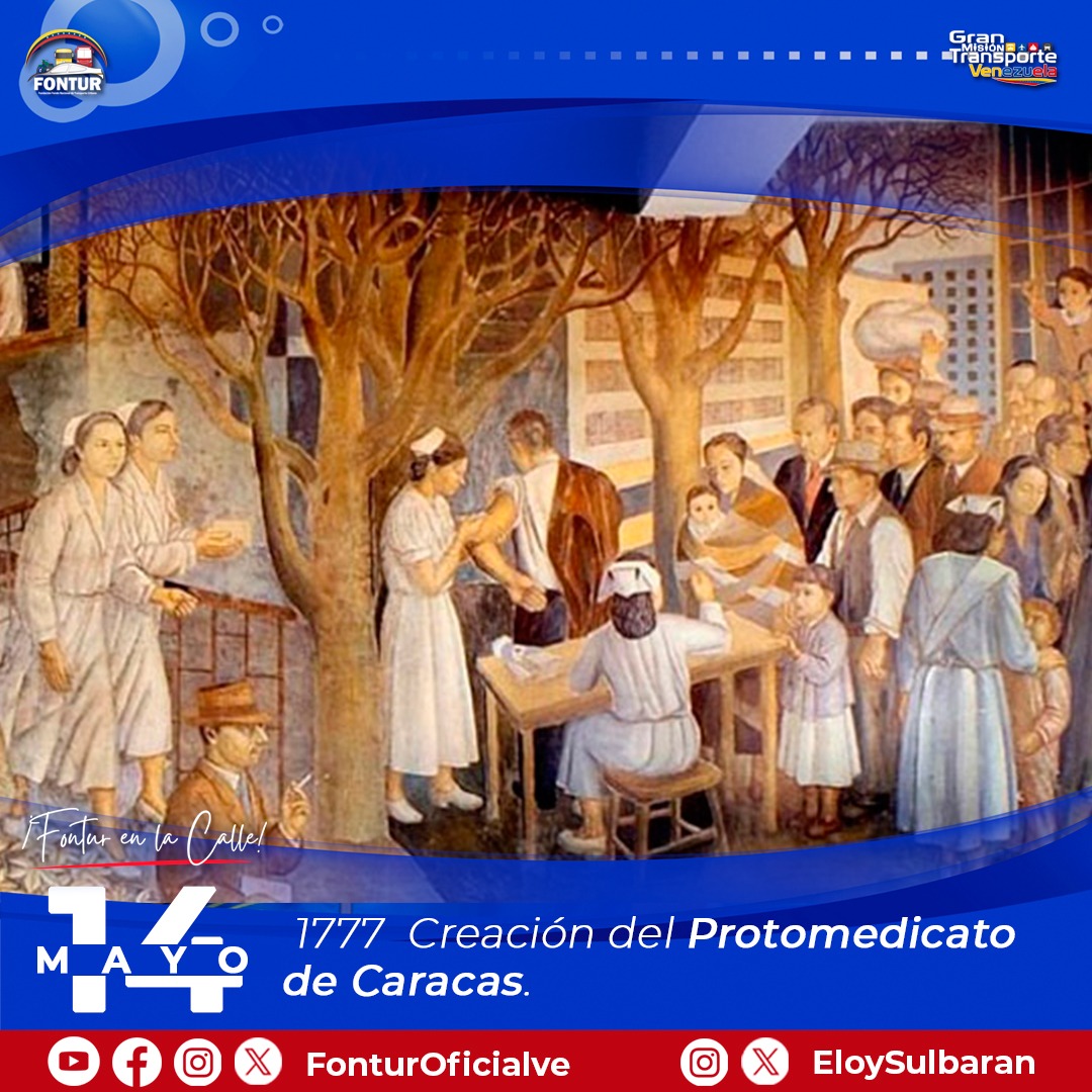 #Efeméride 🗓️ La creación del Protomedicato fue el 14 de mayo de 1777, siendo el doctor Lorenzo Campins y Ballester el 'fundador de los estudios médicos y del Protomedicato en Venezuela. #VenezuelaVaPaArriba @NicolasMaduro @ELOYSULBARAN