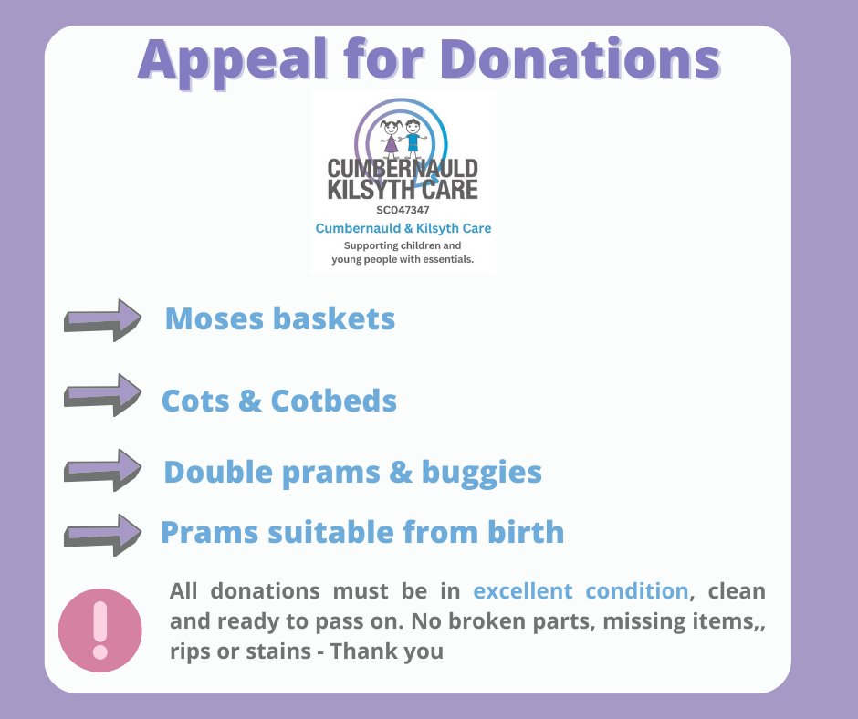 We currently need the following items for our baby bank service. If you have any of the following items in excellent condition, please get in touch with us. Thank you for your support 💜