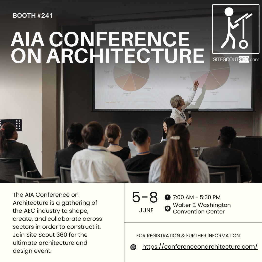 SynergySS360's tweet image. Join Site Scout 360 at the upcoming AIA event and Register today at conferenceonarchitecture.com/register/

#AIAConferenceonArchitecture #3Dscanning
#sitescout360 #360video #3dmodeling #accuratefloorplans #videowalkthrough #Architecture