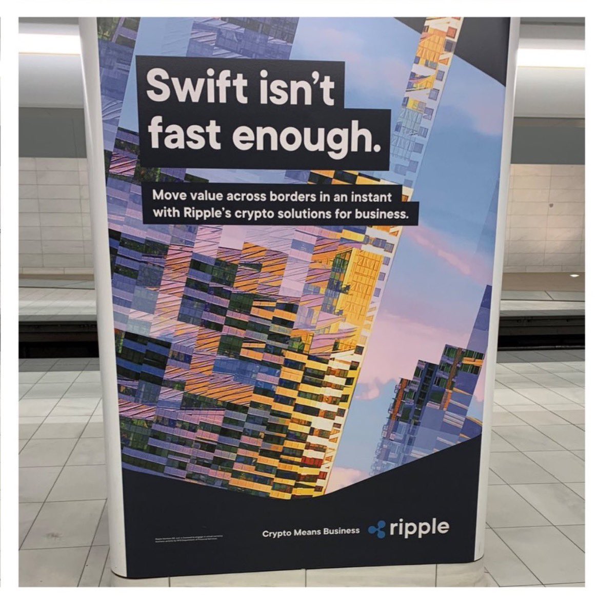 The @Ripple ad boldly declares: 'Forget #SWIFT, isn’t fast enough!' 💨

The $XRP Ledger outpaces the outdated #SWIFT system in speed and cost efficiency.