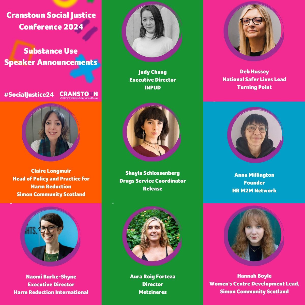 Peter Krykant (@petekrykant_opc) on Twitter photo Speakers <a href="/Cranstoun_org/">Cranstoun</a> Social Justice Conference 2024 in substance use, drug policy, harm reduction.
<a href="/jude_yc/">Judy Chang</a> @hussey_deb @clongmuir88 <a href="/SSchlossenberg/">Shayla Schlossenberg</a> <a href="/annaddition/">That girl Millington</a> <a href="/NaomiSBS/">Naomi Burke-Shyne</a> <a href="/AuraRoig/">Aura Roig</a> @hannnahboyle
What a line up 👌
🎟️ & info 👇 cranstoun.org/social-justice… Speakers <a href="/Cranstoun_org/">Cranstoun</a> Social Justice Conference 2024 in substance use, drug policy, harm reduction.
<a href="/jude_yc/">Judy Chang</a> @hussey_deb @clongmuir88 <a href="/SSchlossenberg/">Shayla Schlossenberg</a> <a href="/annaddition/">That girl Millington</a> <a href="/NaomiSBS/">Naomi Burke-Shyne</a> <a href="/AuraRoig/">Aura Roig</a> @hannnahboyle
What a line up 👌
🎟️ & info 👇 cranstoun.org/social-justice…