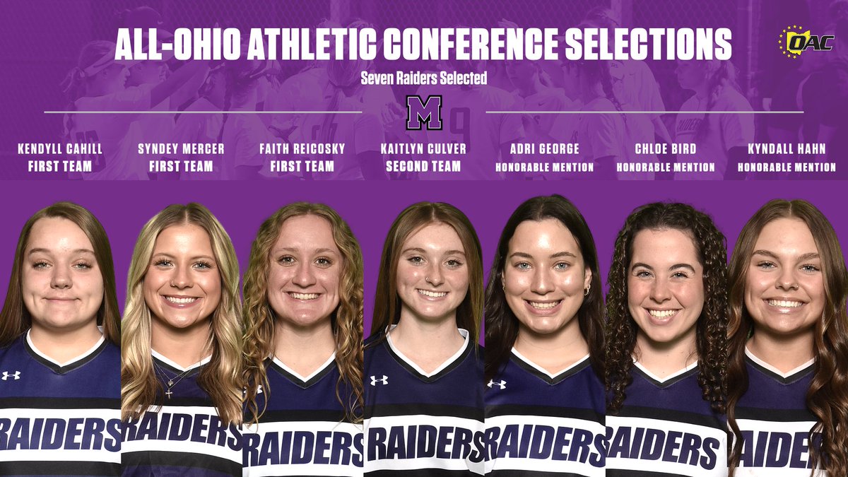 Softball: Seven Raiders Selected to All-OAC Teams athletics.mountunion.edu/news/2024/5/14… #GoMountGo
