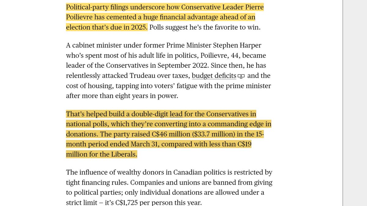 Donors 'include a roll call of executives from the upper echelons of Canadian finance and business — including telecommunications billionaire Edward Rogers, private equity executive Paul Desmarais III and Dan Daviau, head of brokerage firm Canaccord Genuity Group Inc.' #cdnpoli
