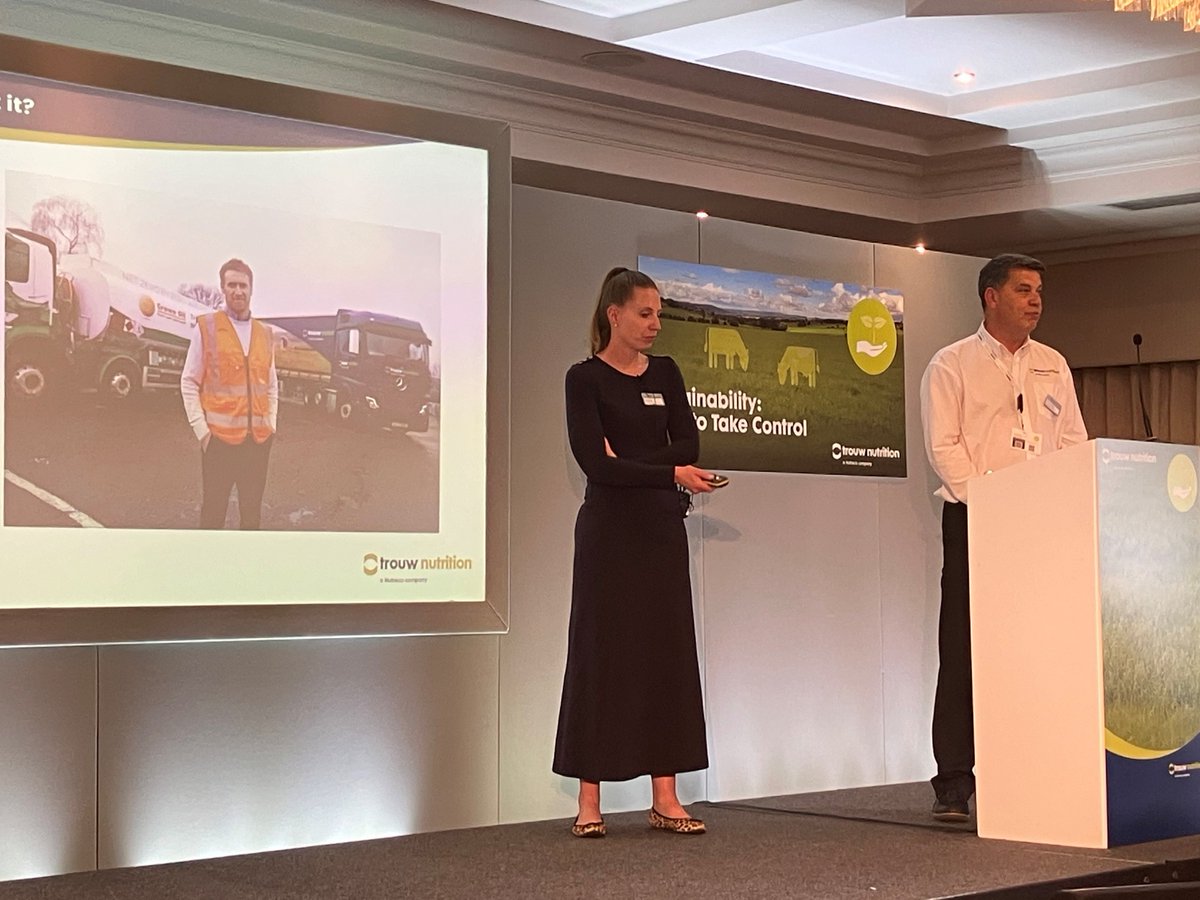 Today at Sustainability: Time to Take Control Andrew Wylie announces that Trouw Nutrition GB are moving the fuel for our delivery vehicles to HVO (Hydrotreated Vegetable Oil) which will reduce the carbon emissions of our fleet by up to 95% #TNGBSustainability #TimeToTakeControl