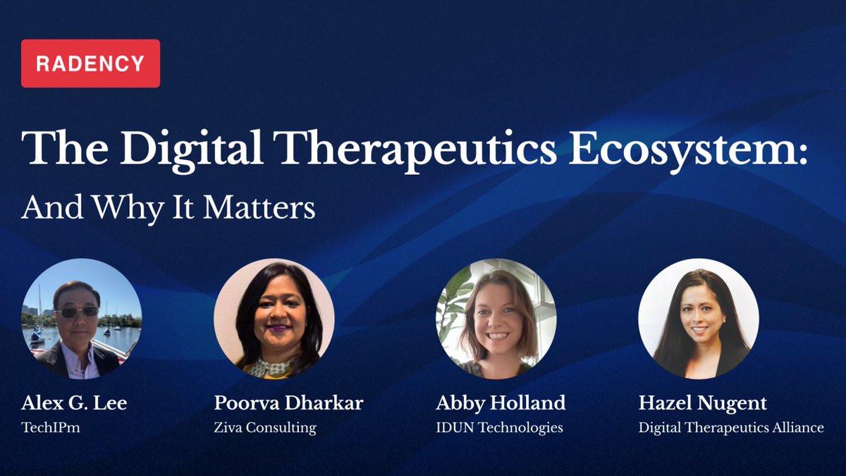 The Digital Therapeutics Ecosystem: And Why It Matters, check out the event on @LinkedIn, @holland_neuro from @IDUNTech will be on the panel talking about #wearables, #neurotech and #digitalhealth. #digitaltherapeutics linkedin.com/events/7196104…