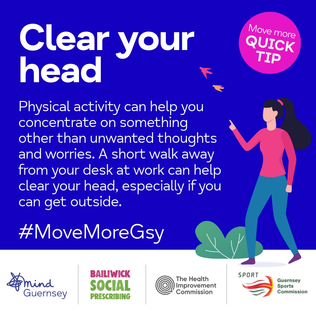 Moving more can make a huge difference to your mental wellbeing. Your body releases feel good hormones (endorphins) that can help reduce stress, anxiety, and even depression. Plus it can improve your sleep and boost your energy levels. #movemoregsy #WithoutUs #MomentsForMovement