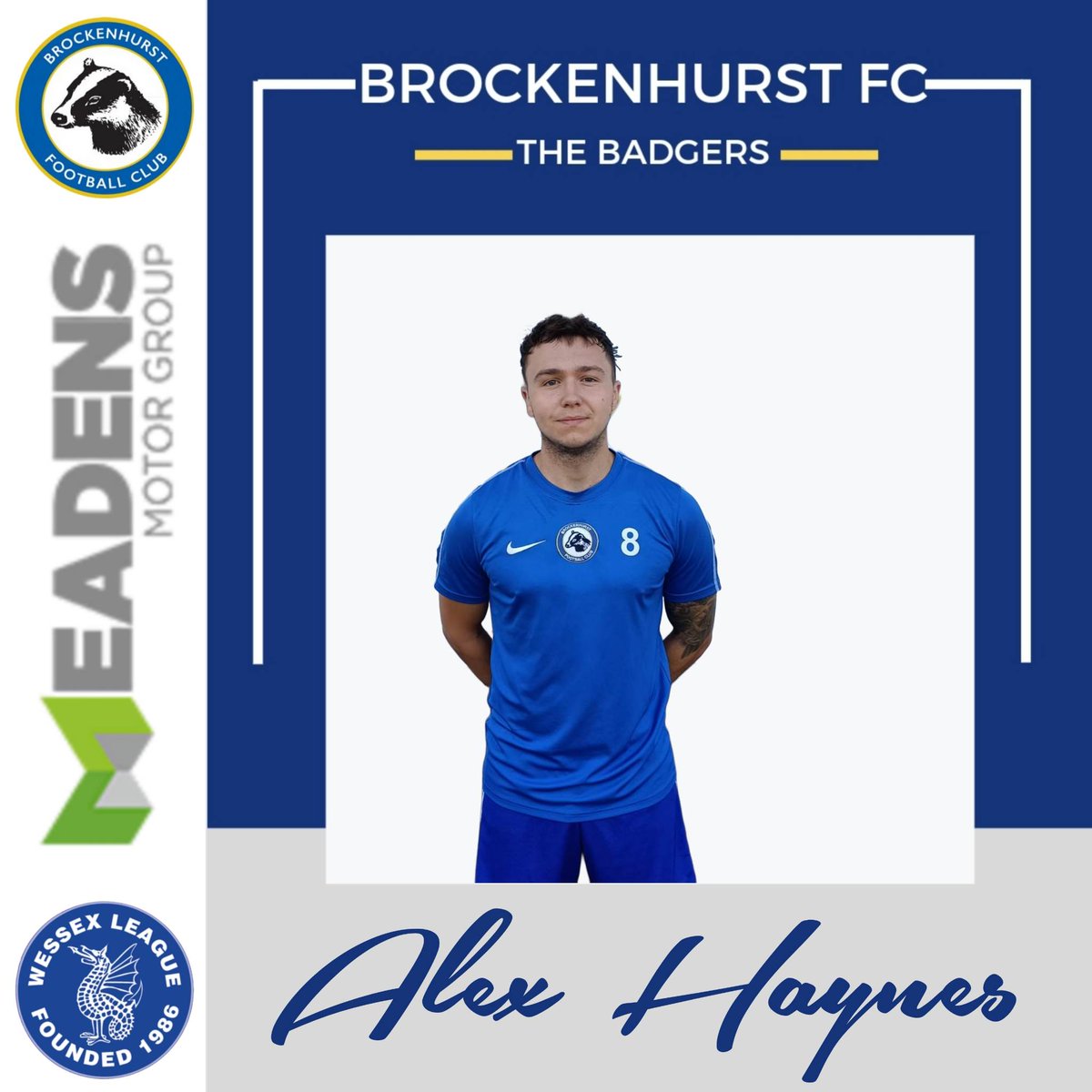 Brock_FC's tweet photo. PAT MCMANUS TESTIMONIAL PLAYER ANNOUNCEMENT

41st Player &amp; Legends XI is @Haynesy_04 with 52 @Brock_FC Appearances &amp; 7 Goals

1 Person/Company can Sponsor Alex for £25 which gets you 2 Match Tickets, 2 Bar Drinks &amp; mention in Programme. Email Matt  brockenhurstfcsec@gmail.com https://t.co/8Qu58OakSR