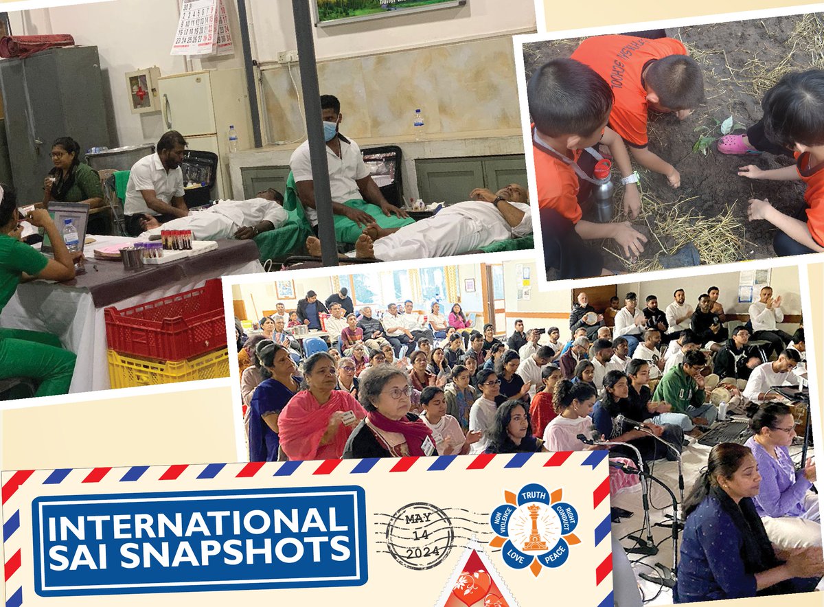 Stories of #LoveInAction 🥰 from around the world, in the latest Sai Snapshots:

🇹🇭 Tree Planting in Thailand 🌴
🇨🇦 Sai Retreat in Canada 🙏
🇱🇰 Blood Donation Drives in Sri Lanka 🩸
🎵 Soul-stirring Bhajan: "Mother O Mother Sai Ma" 🎷

Read more: sathyasai.org/bulletins