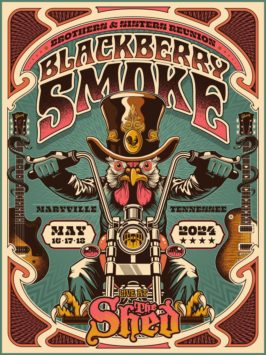 Brothers & Sisters reunite! We can’t wait to see you this weekend for three amazing nights at #TheShed. There are still a few tickets left for Thursday night, so get them while you can at: ffm.link/bbs051624 #blackberrysmoke