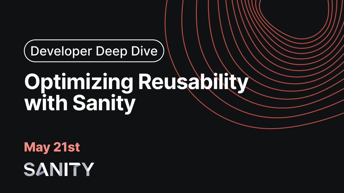We're always blown away at the amazing things our community is creating 👏 In one week, we'll have 3 amazing developers on the stage to share what they have built with Sanity. You won't want to miss it. Secure your spot now: sanity.io/developer-deep…