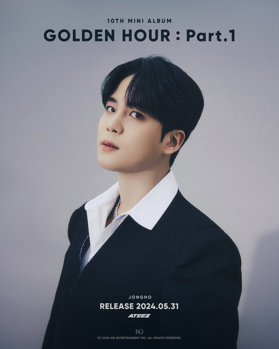 [📷] ATEEZ(에이티즈) GOLDEN HOUR : Part.1 Concept Photo 4
⠀
#JONGHO #종호
⠀
2024. 05. 31 1PM RELEASE
⠀
#ATEEZ #에이티즈
#GOLDENHOUR #GOLDENHOUR_Part1 #WORK