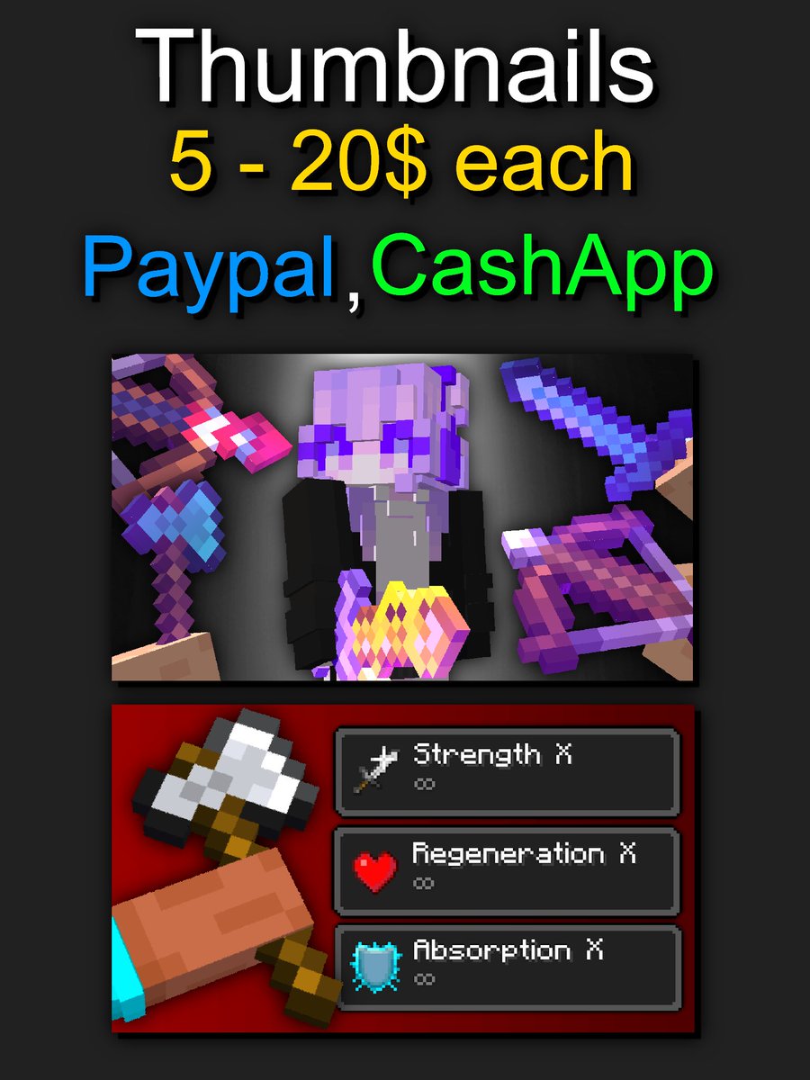 Hey guys, so lately I've been getting a lot of commissions so i wanted to finally announce that i will be returning to making thumbnails!

if you do want a thumbnail my discord is: Glosty