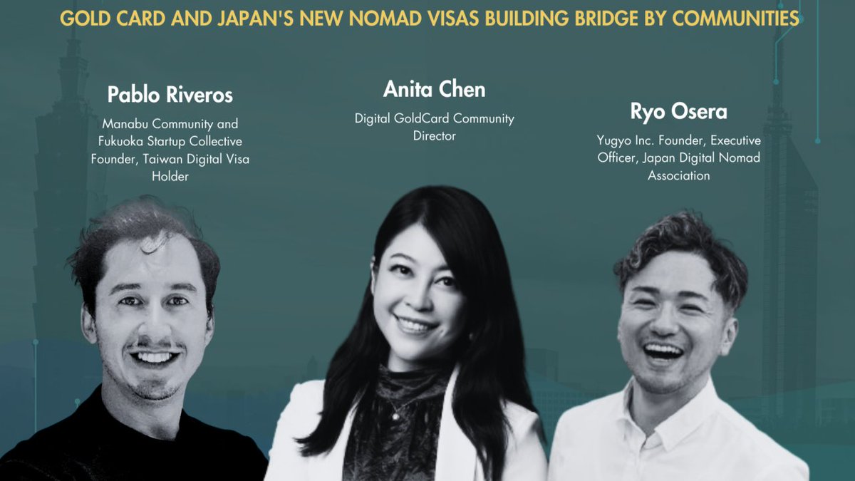 [NEWS] Our CEO, Ryo Osera will be speaking at the ”Tech Talent on the Move: Gold Card and Japan's New Nomad Visas” 
🗣️He will be presenting about the Pros/Cons of  the Japan Digital Nomad Visa

🗓️Friday, May 17th, 2024 
📍Fukuoka City 
Details:
 yugyo.work/news-20240514-…